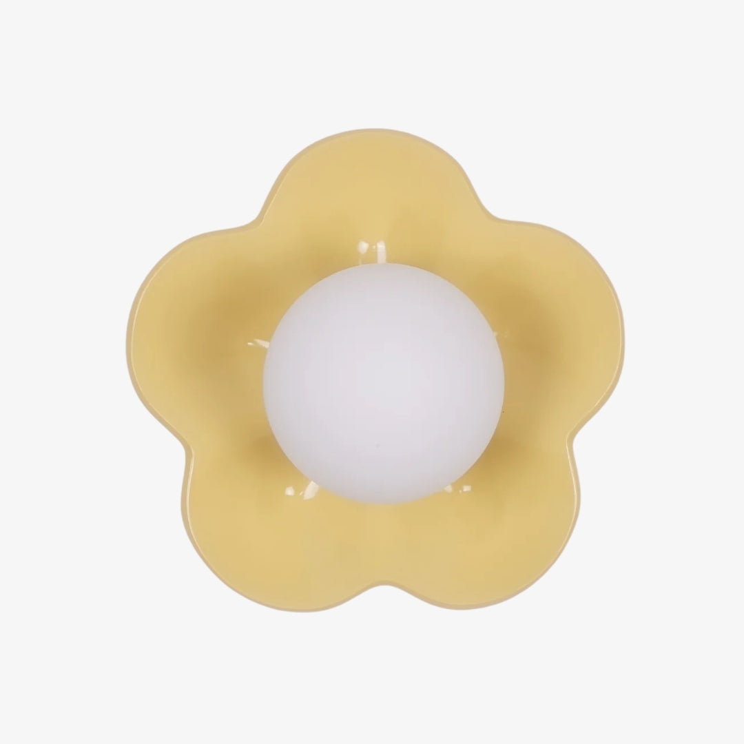 Florixa Blooming Flower Wall Sconce - Plug-in and Hardwired Lamp for Bedroom Decor