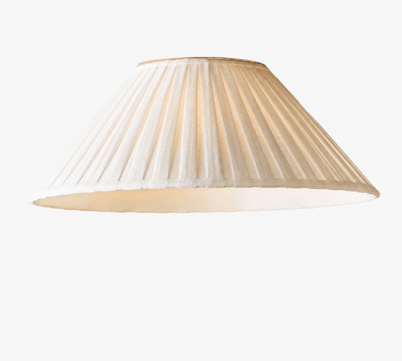 Luvora Pleated Shade Flush Mount - Fabric Round Design for Low Ceilings