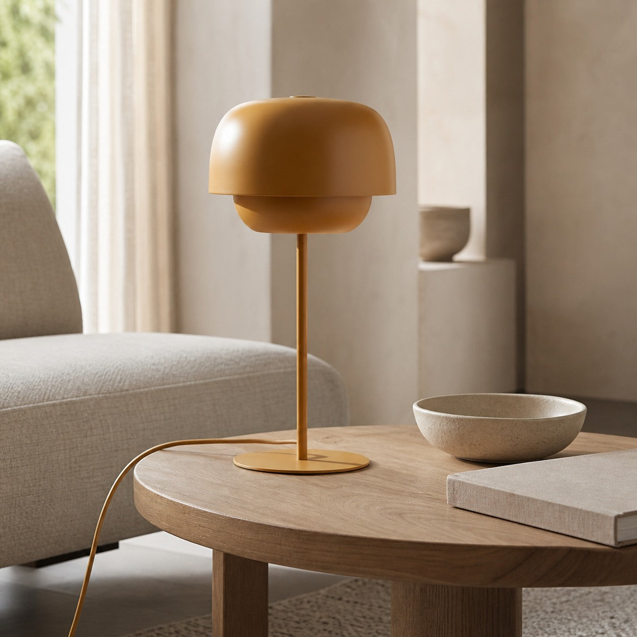 Clinco Contemporary Metal Table Lamp- Retro-Inspired Dome Design
