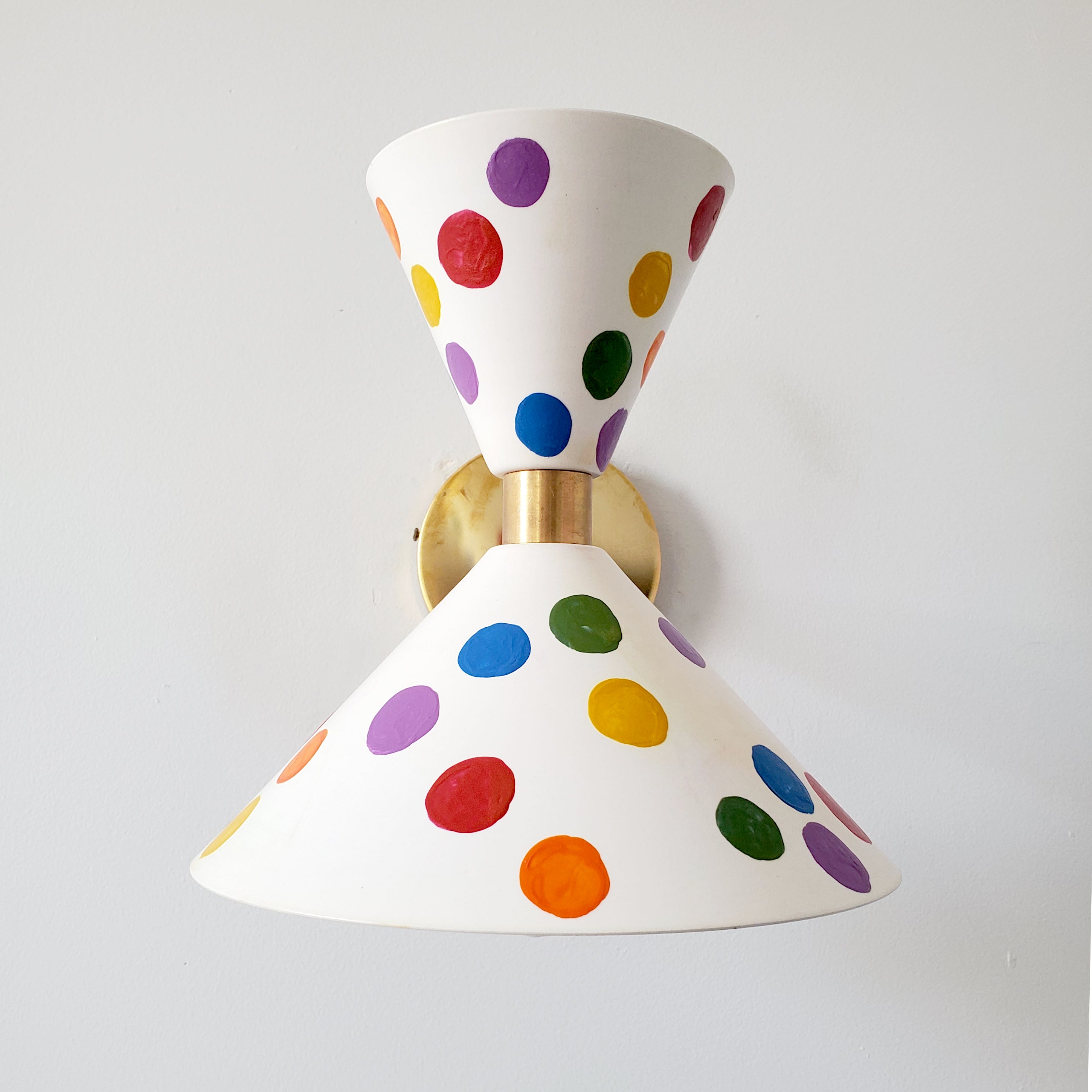 Brass Cone Wall Sconce - Hourglass Lighting for Home Spaces