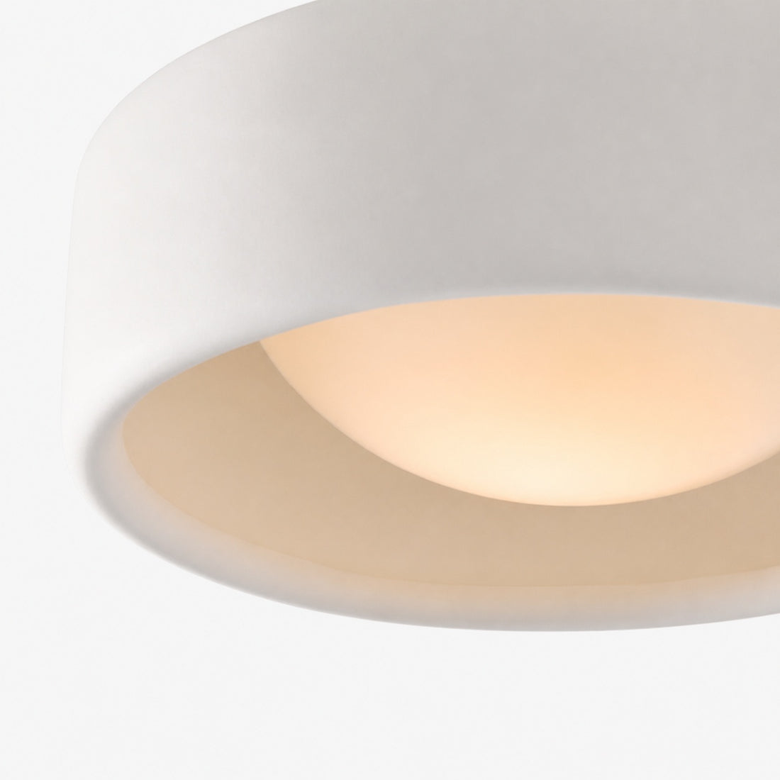 Cerova Modern Porcelain Flush Mount Ceiling Light– Elegant Ivory Shade