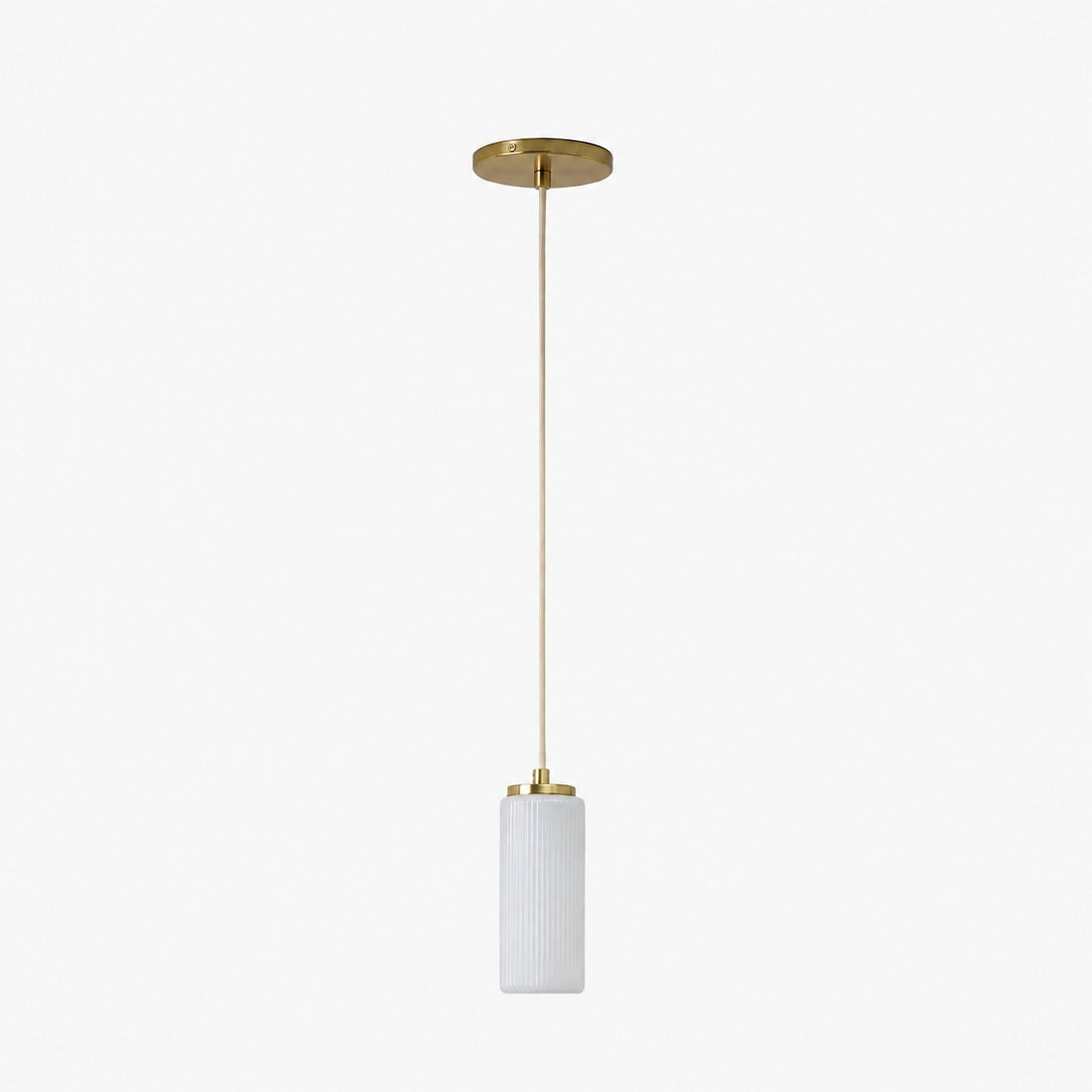 Rivora Fluted Glass Pendant Light – Modern Ribbed Shade