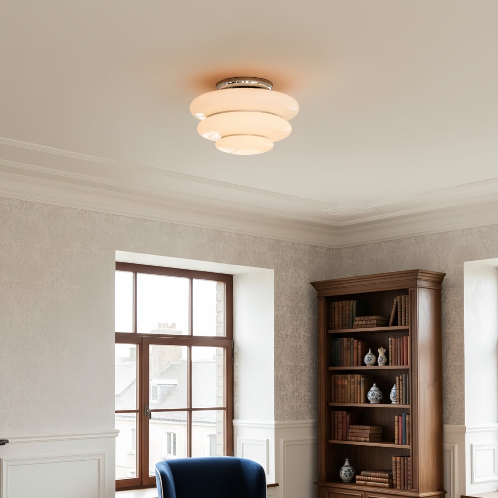 Cirren Layered Ceiling Light - Artistic Circular Silhouette Ceiling Fixture for Dining Area