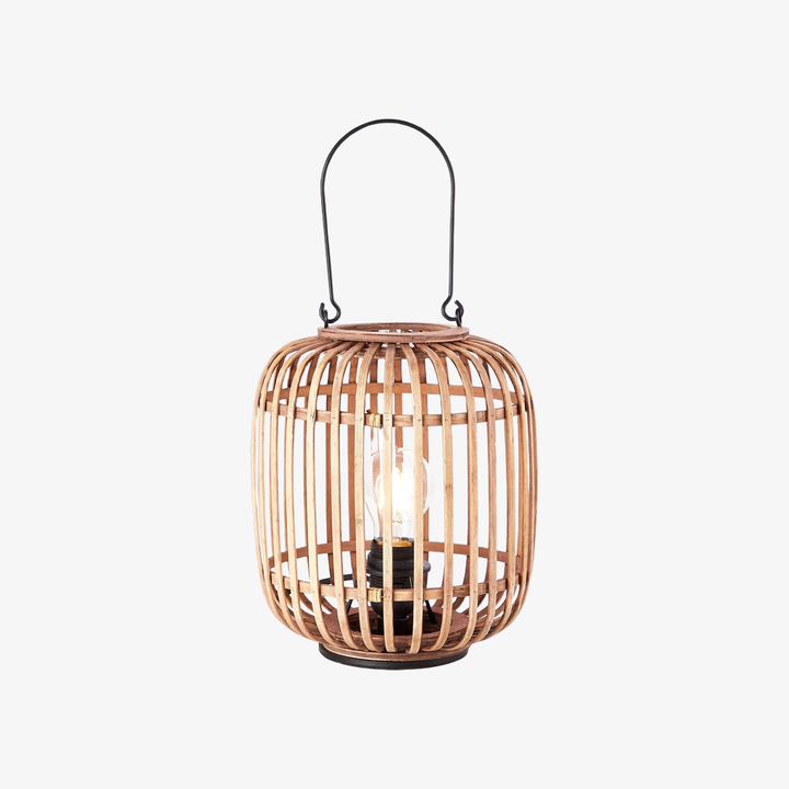 Yumeko Ambient Table Lamp - Open Bamboo Cage Design Stylish and Eco Friendly for Living & Bedroom