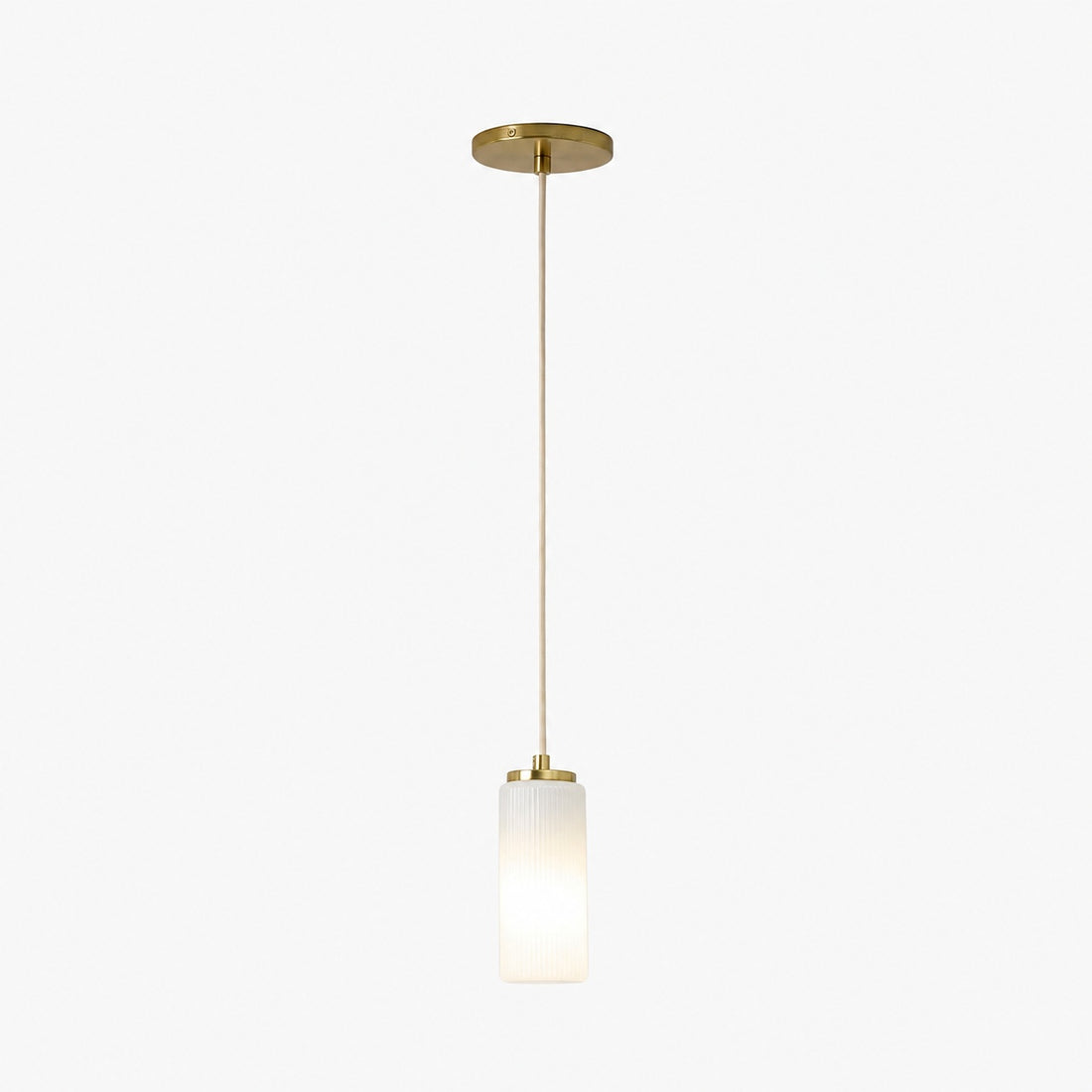 Rivora Fluted Glass Pendant Light – Modern Ribbed Shade