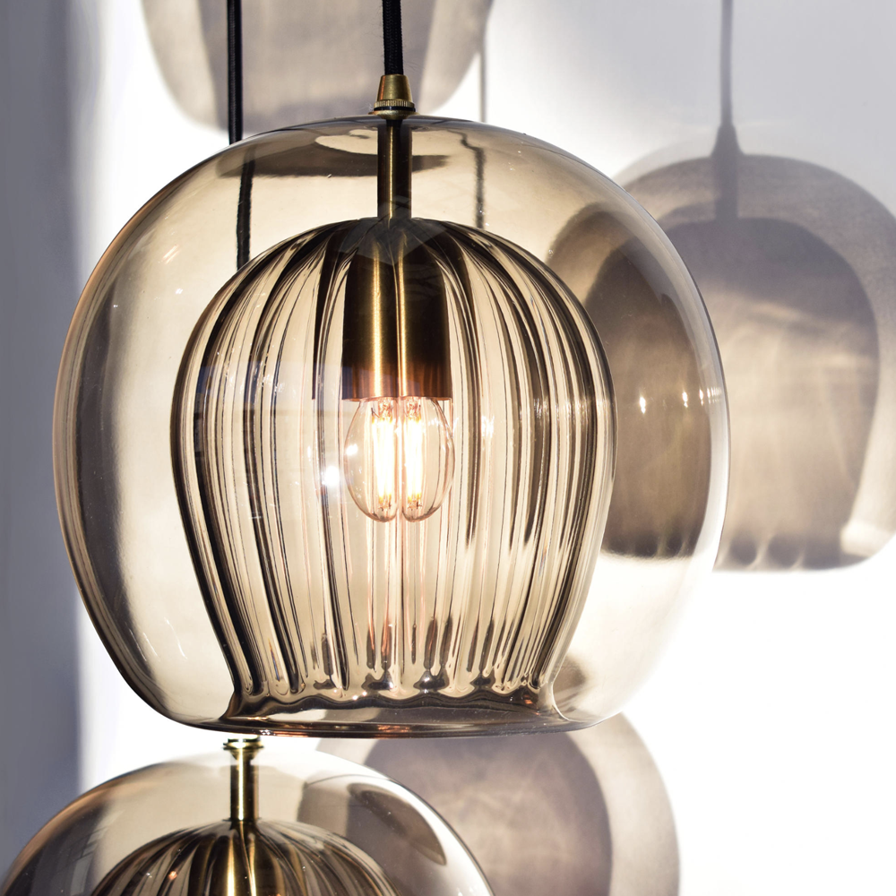 Modern Pleated Glass Pendant Light