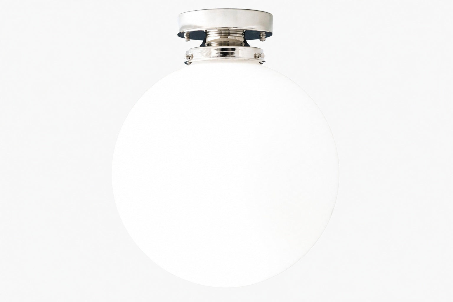 Glorica Glass 12 Inch Globe Ceiling Light - Frosted Glass Art Deco Pendant And Flush Mount