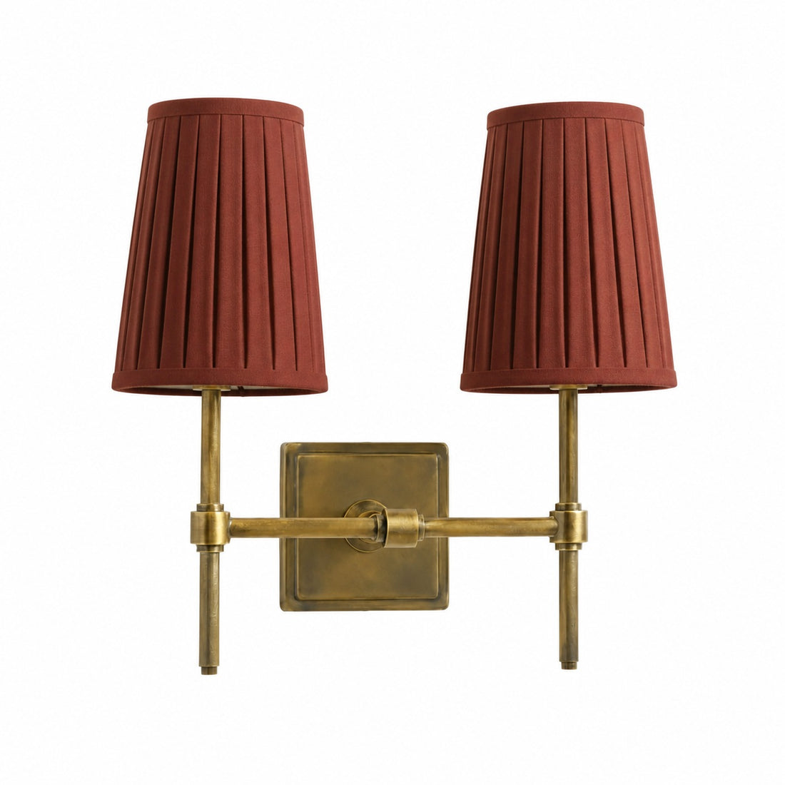 Derlina White Linen Shades Wall Lamp – Retro Metal Multi-Head Lighting Fixture
