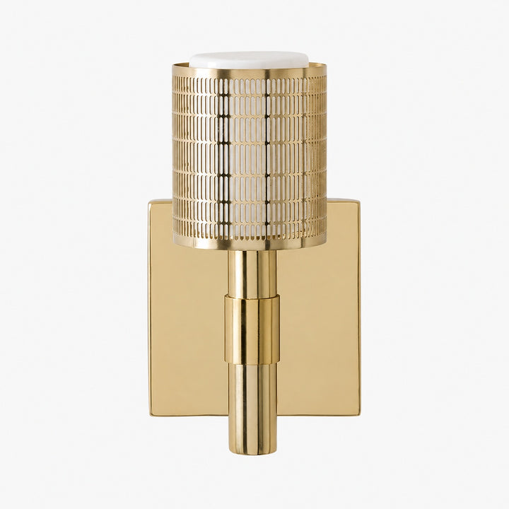 Galvia Modern Perforated Metal Sconce - Sleek Wall Light for Hallway & Bathroom