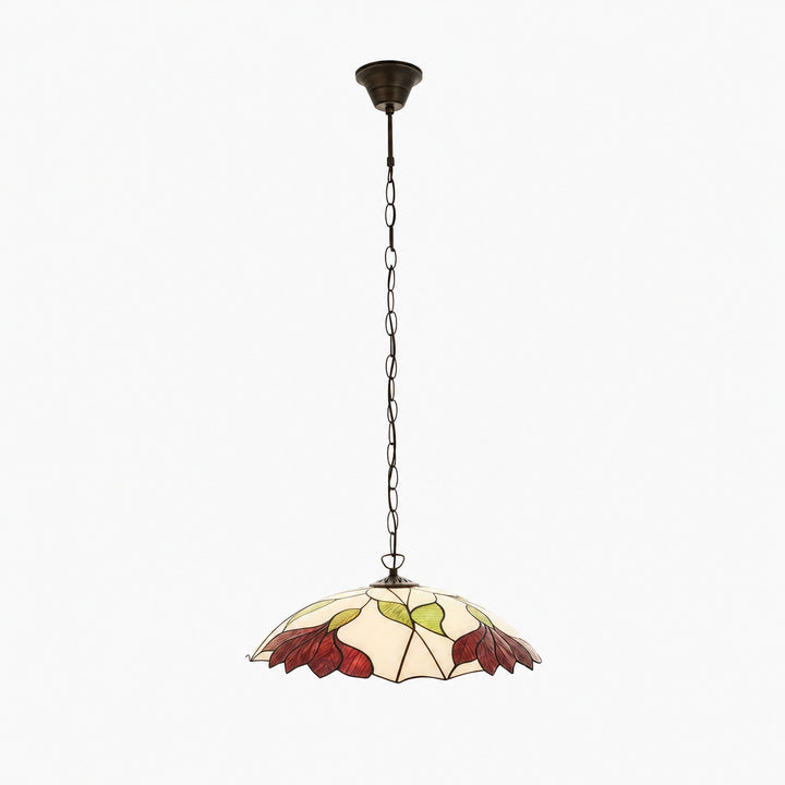 TF Botanica Floral Glass Pendant Light – Vintage Pendant Fixture for Open Plan Spaces