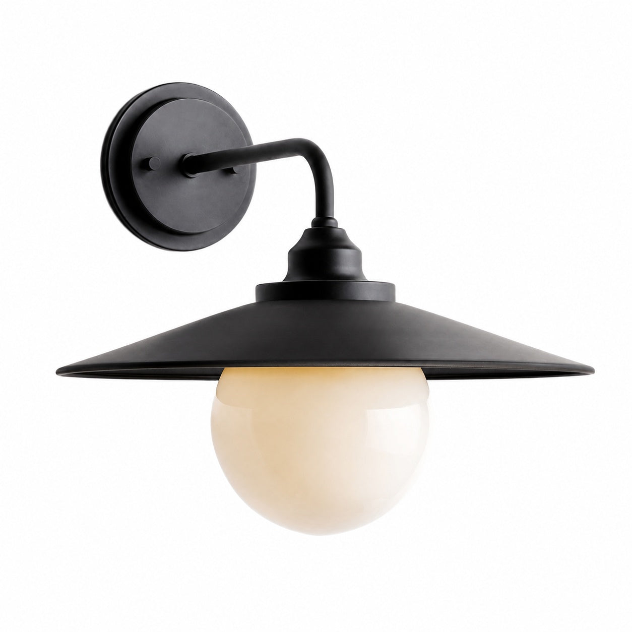 Cordax Utility-Inspired Wall Sconce - Metal and Glass for Indoor Outdoor Decor