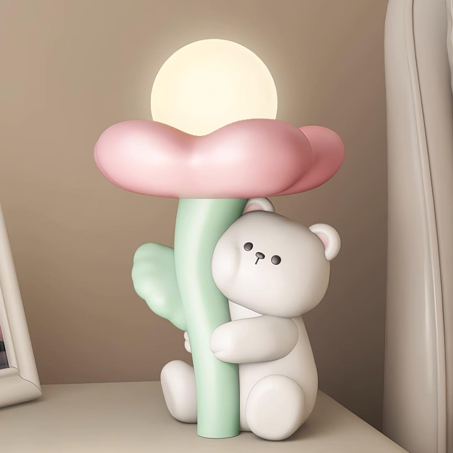 Cute Bear Resin Table Lamp