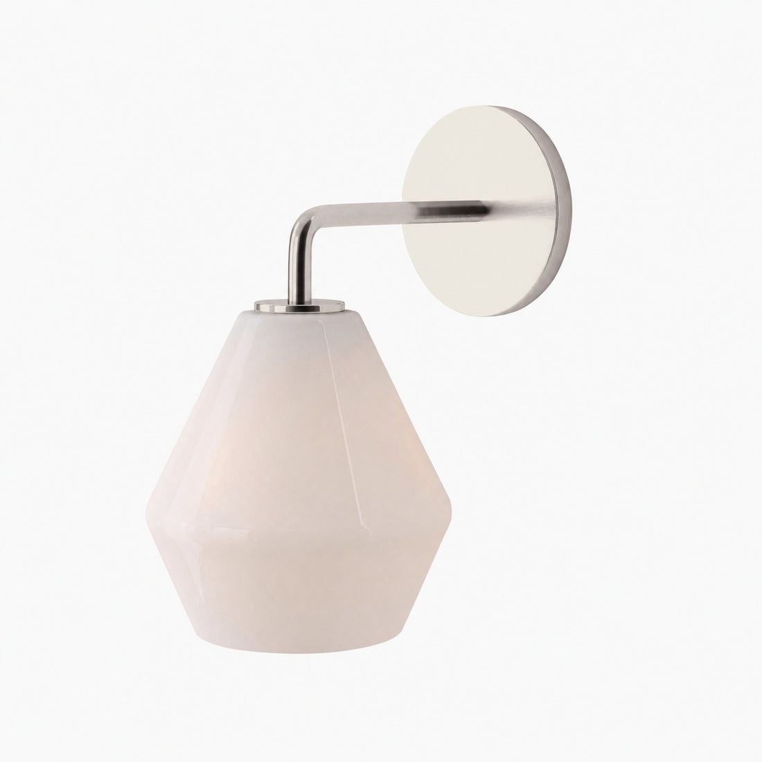 Merin Sculptural Milk Glass Geometric Wall Lamp