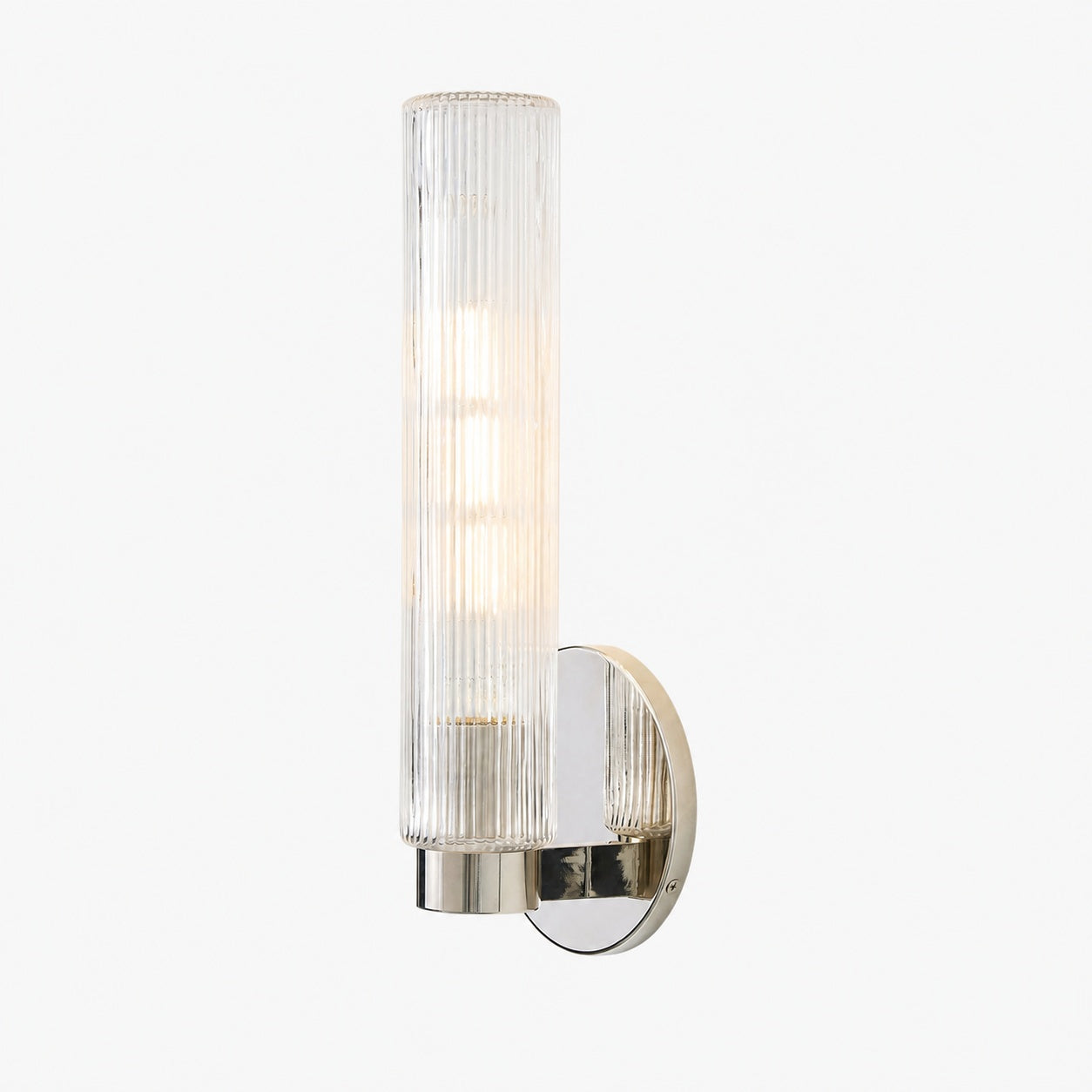 Rivora Fluted Glass Indoor Outdoor Sconce - Modern Wall Light for Home Decor