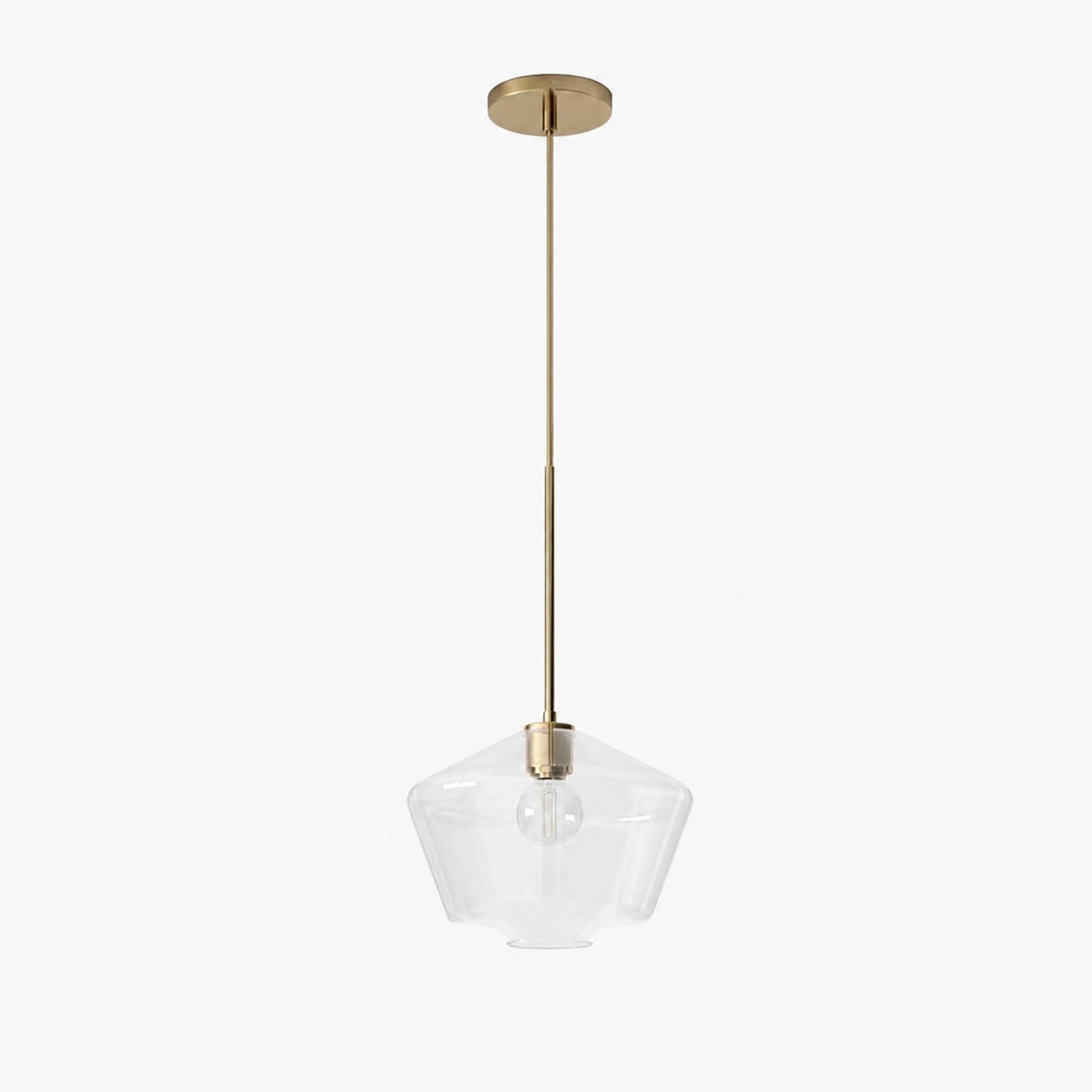 Merin Transparent Glass Sculpture Geometric Chandelier
