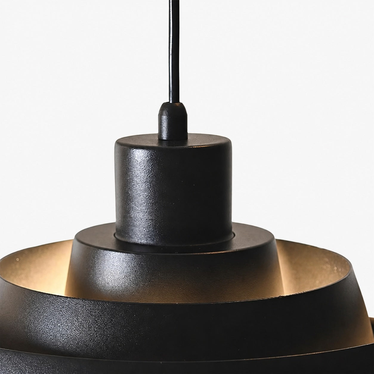 Layervelle Contemporary Tiered Pendant Light – Sculptural Wood and Metal Hanging Lamp for Living Spaces
