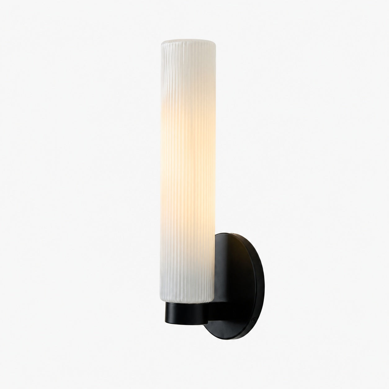 Rivora Fluted Glass Indoor Outdoor Sconce - Modern Wall Light for Home Decor