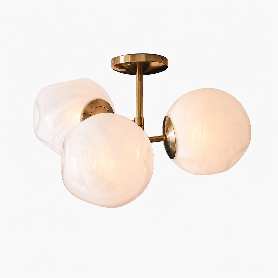 Pawrior Ball Flush Mount - Modern Glass Ceiling Light Fixture