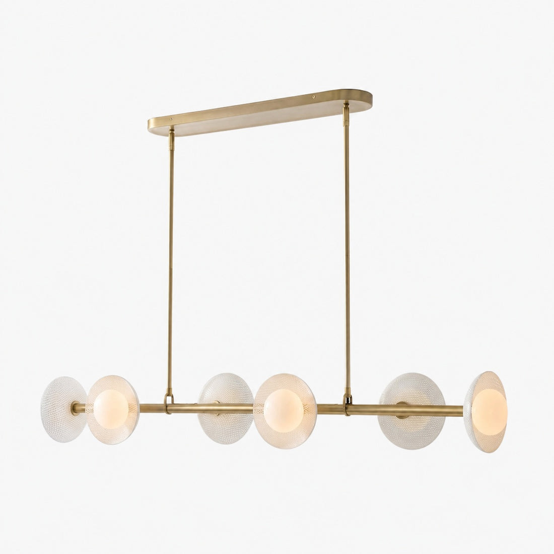 Elorina 6-Light Linear Chandelier - Modern Metal Light Fixture - Dining Room Lighting