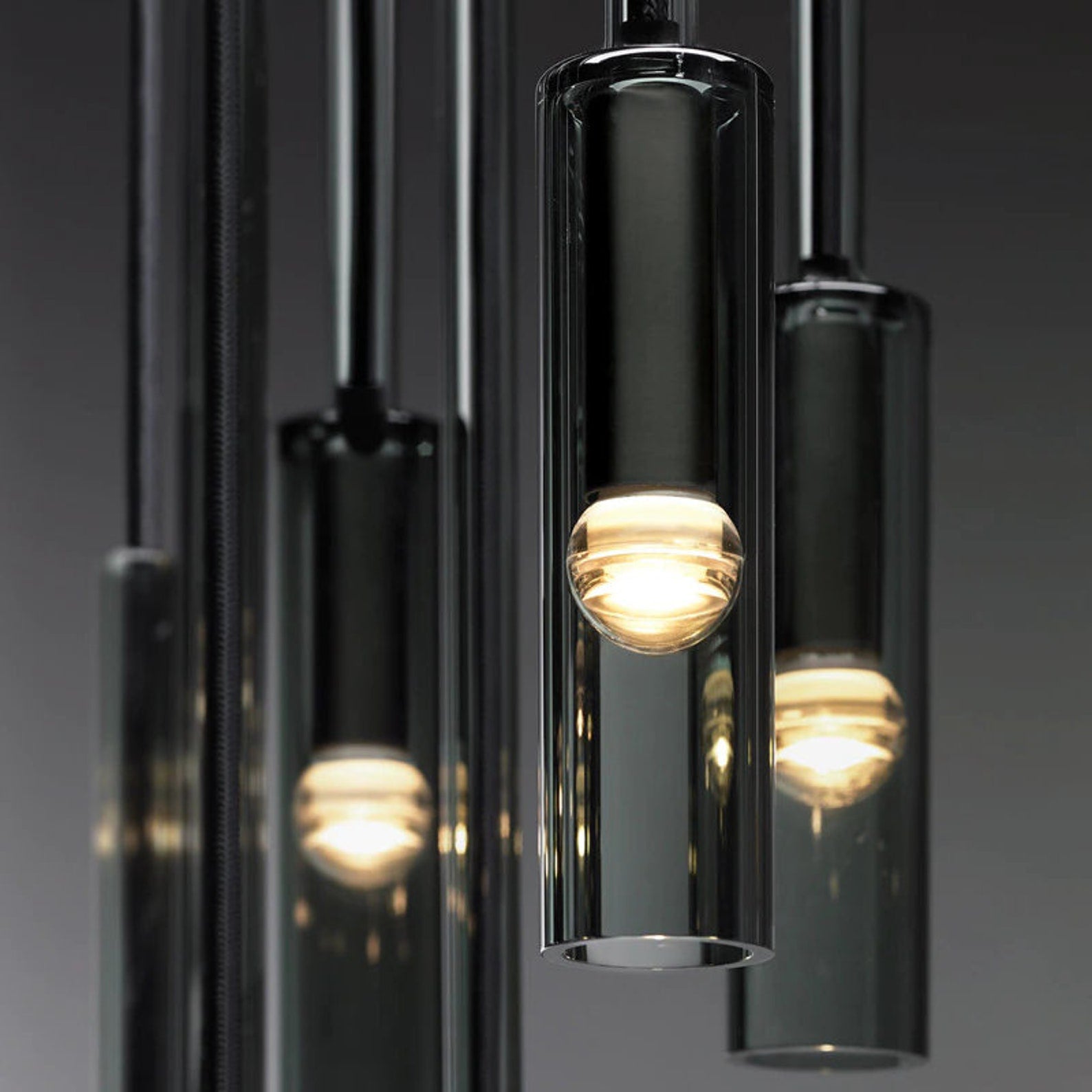 Modern Cylindrical Glass Pendant Light