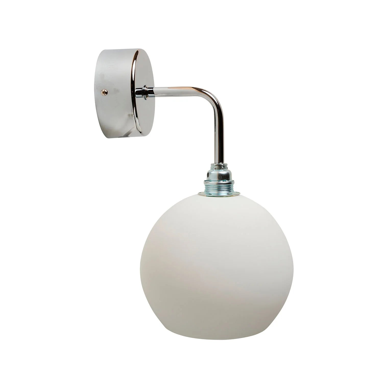 Modern Blown Glass Wall Sconce - Frosted Milk Glass Wall Lamp