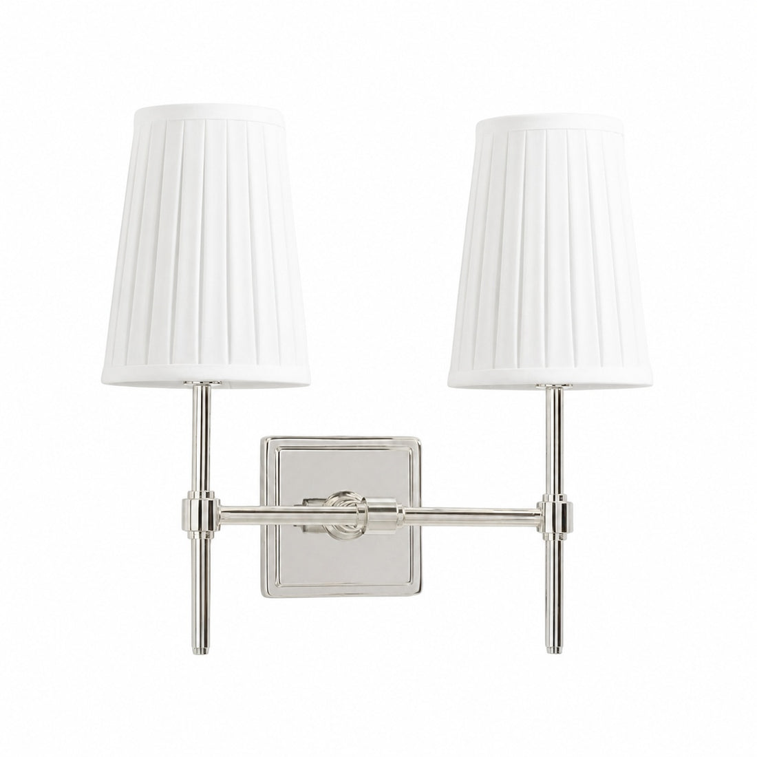 Derlina White Linen Shades Wall Lamp – Retro Metal Multi-Head Lighting Fixture