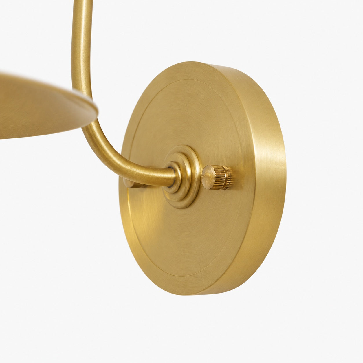 Ivoran Brass Gooseneck Wall Sconce - Curved Arm Dome Shade Light for Bedroom and Hallway