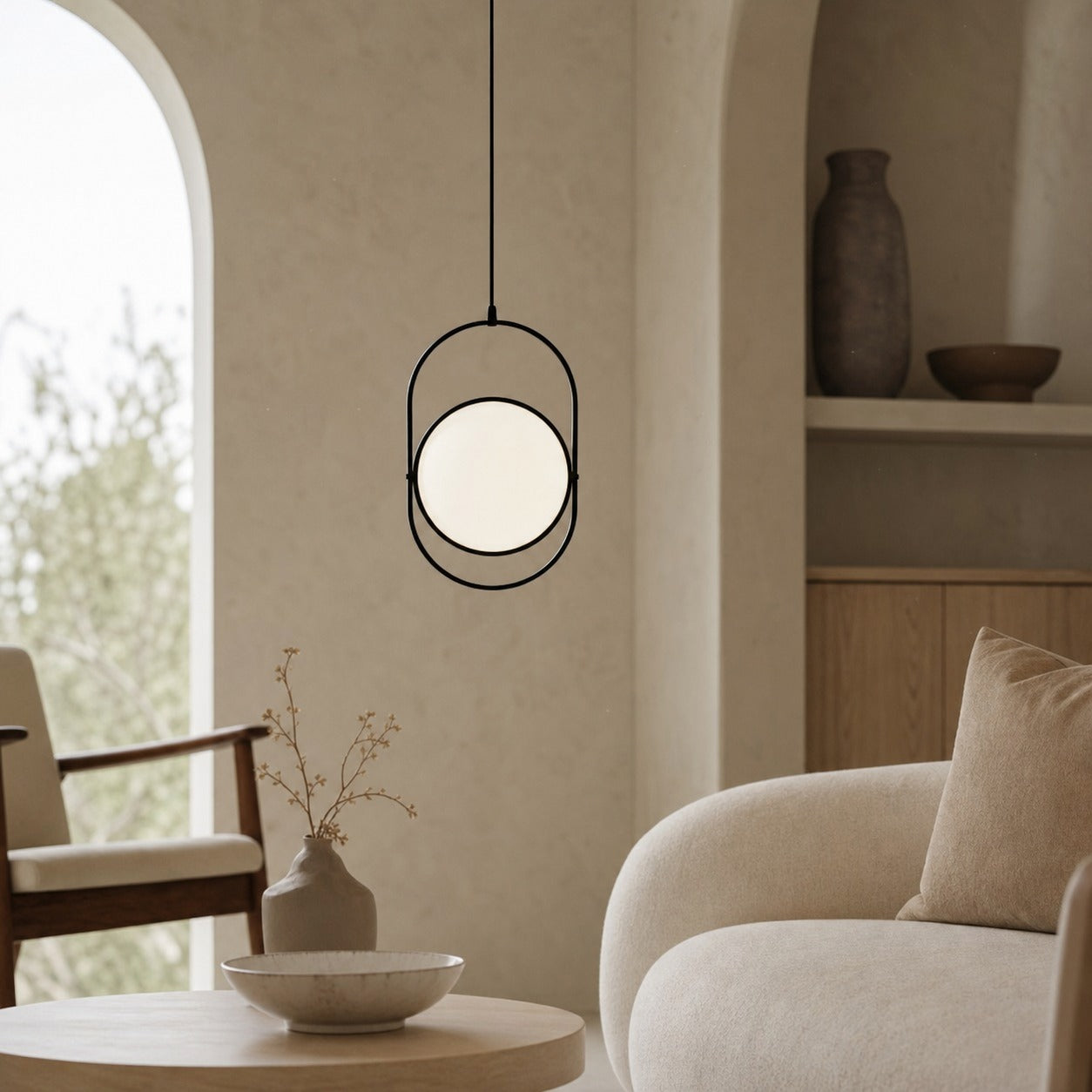 Kuvia Elegant Pendant Lamp – Refined Glass Pendant Light for Kitchen and Lounge Areas N67
