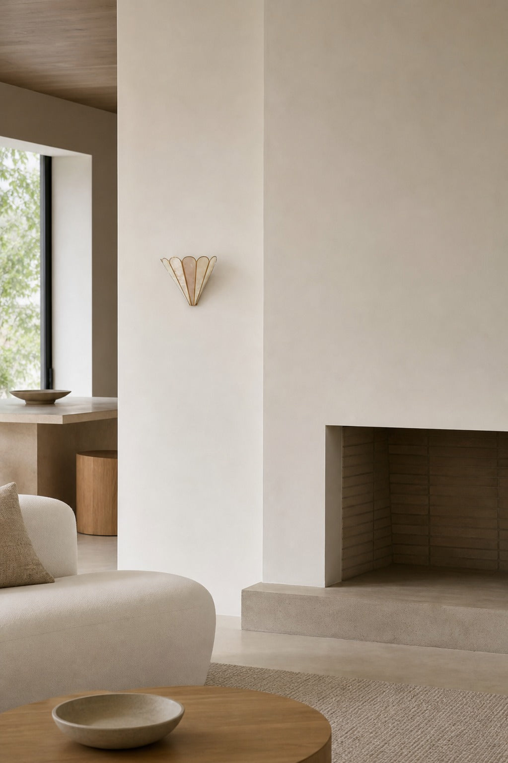 Lumica Capiz Faceted Wall Light - Brass & Iron Sconce in Gold Finish