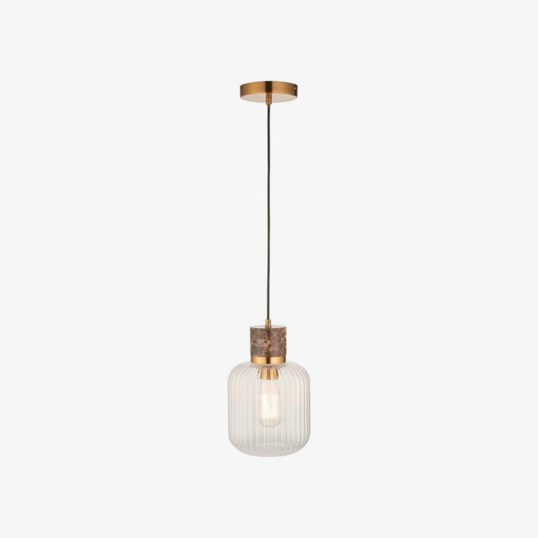 Korlisse Natural Stone and Glass Pendant Light – Stylish Lamp for Lounge or Living Room