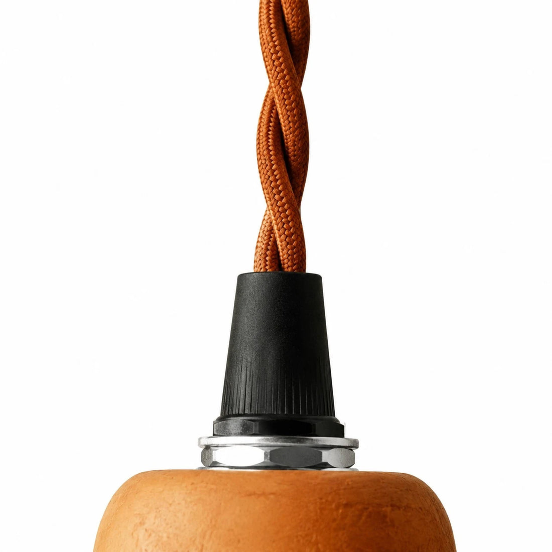 Close view of the braided cord and socket holder