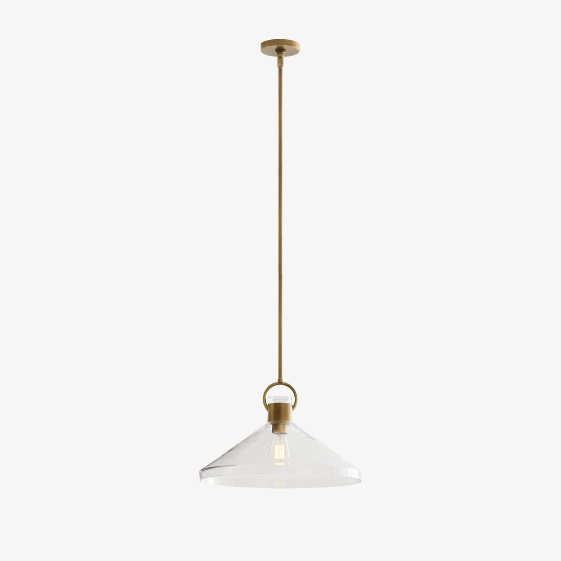 Lirra Clear Glass Industrial Pendant Light - Perfect for Kitchen Island & Dining Room
