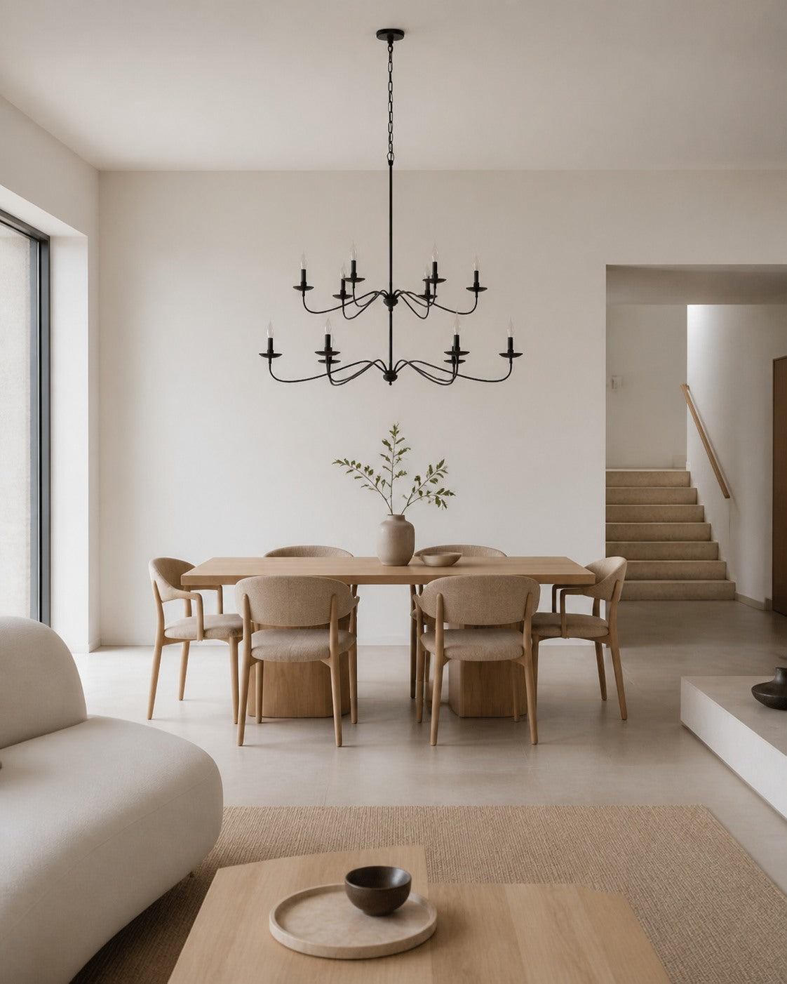 Reticula Modern Round Chandelier – Iron Frame with Open Circular Design for Dining or Entry