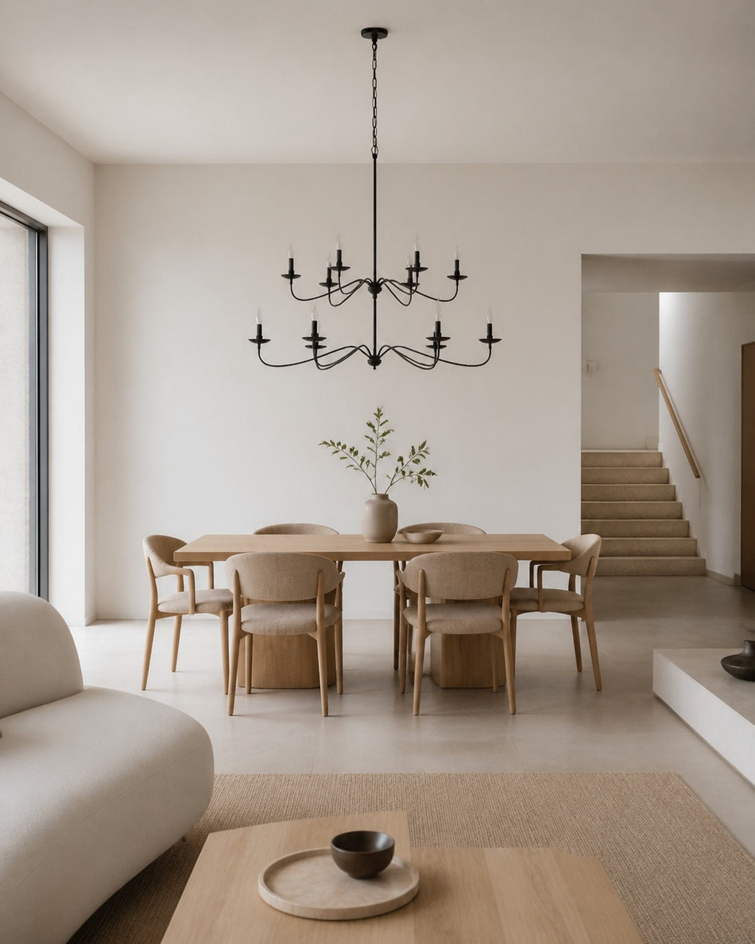 Reticula Modern Round Chandelier – Iron Frame with Open Circular Design for Dining or Entry