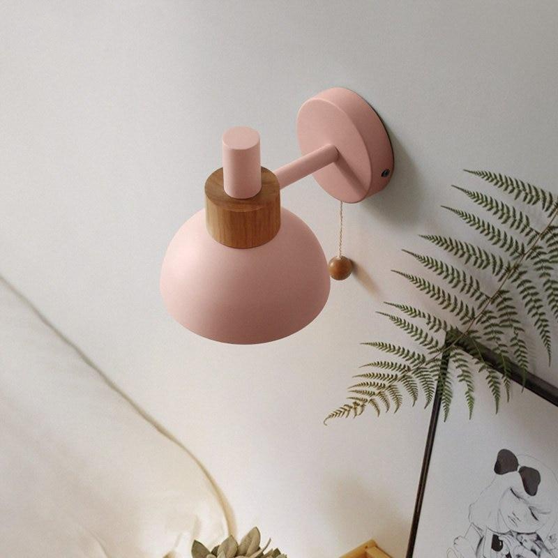 Colorful Wood Globe Wall Lamps
