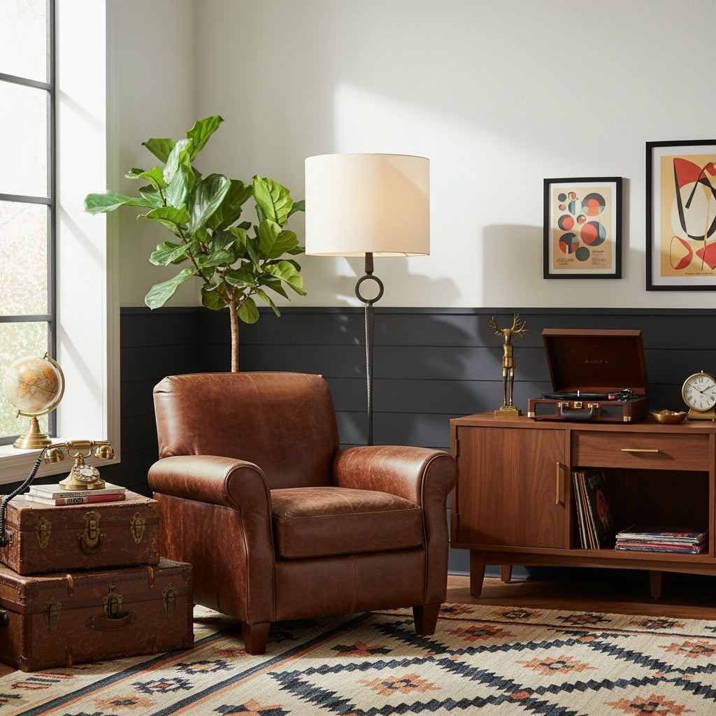 Trova Wrought Iron Floor Lamp - Single-Pole Design for Bedroom and Office Lighting