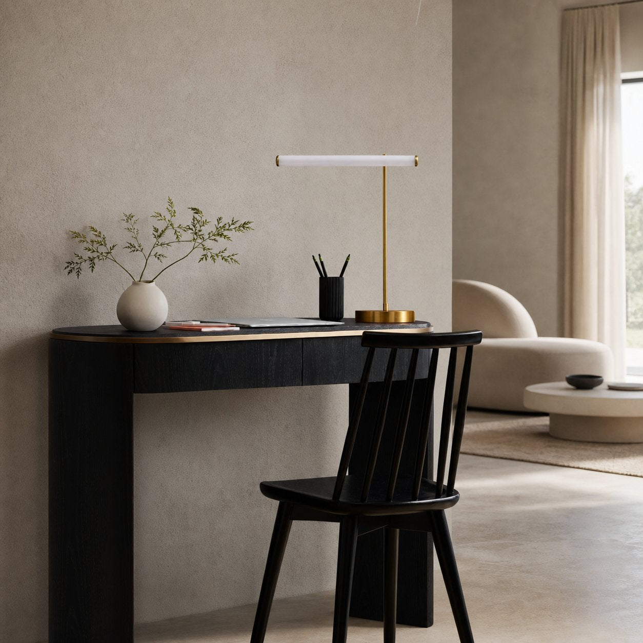 Voro Modern LED USB Table Lamp - Sleek Metal Desk & Bedside Lighting