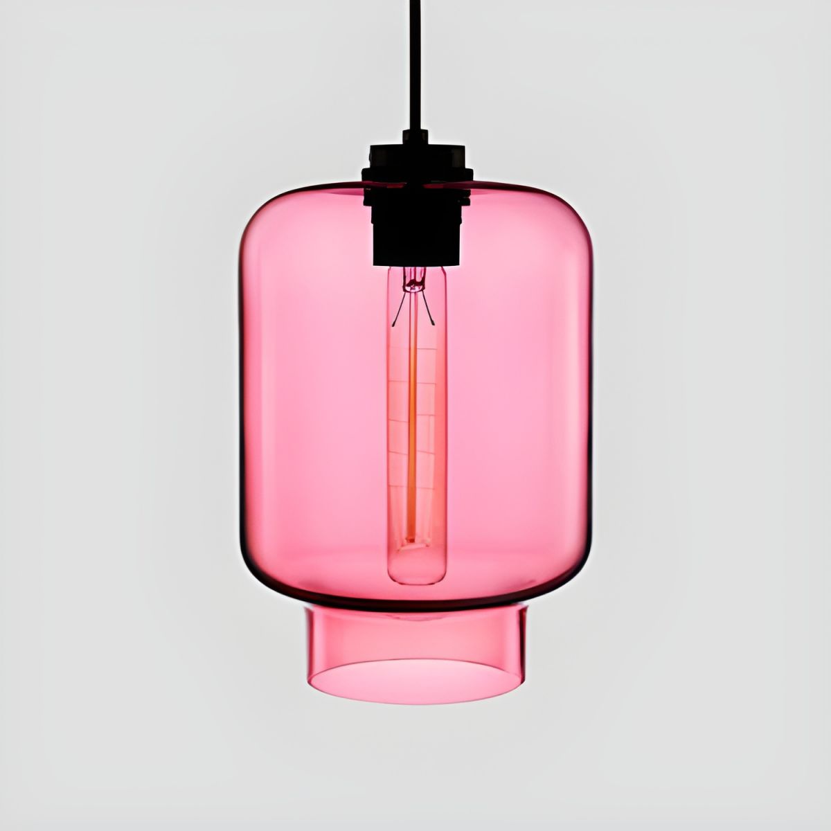 Crystalline Series Pendant Light - Blown Glass Multi Colored Glass Pendant Lamp