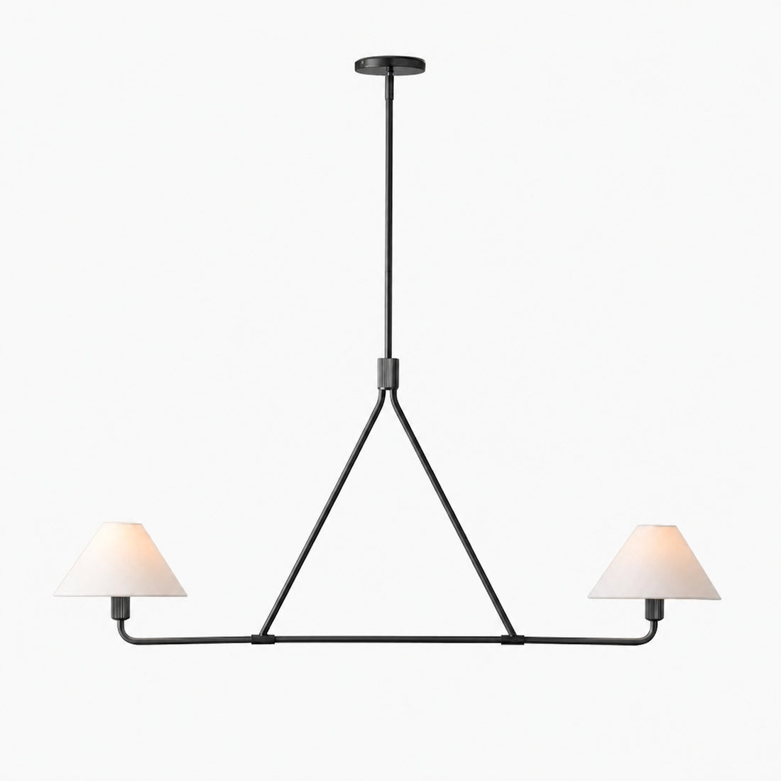 Diora Pendant Light -  Modern Metal Fixture with Linen Shades