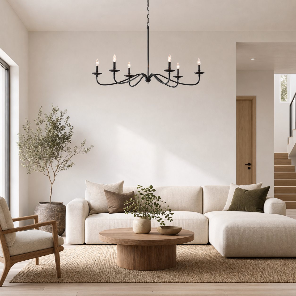 Rowan Timeless Iron Candle Design Chandelier - Industrial Interior Lighting For Bedroom
