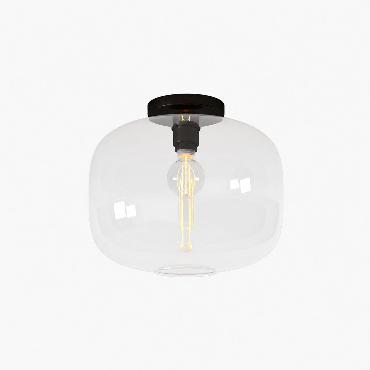 Lumivelle Sculptural Flush Mount Light – Modern Glass Ceiling Lamp