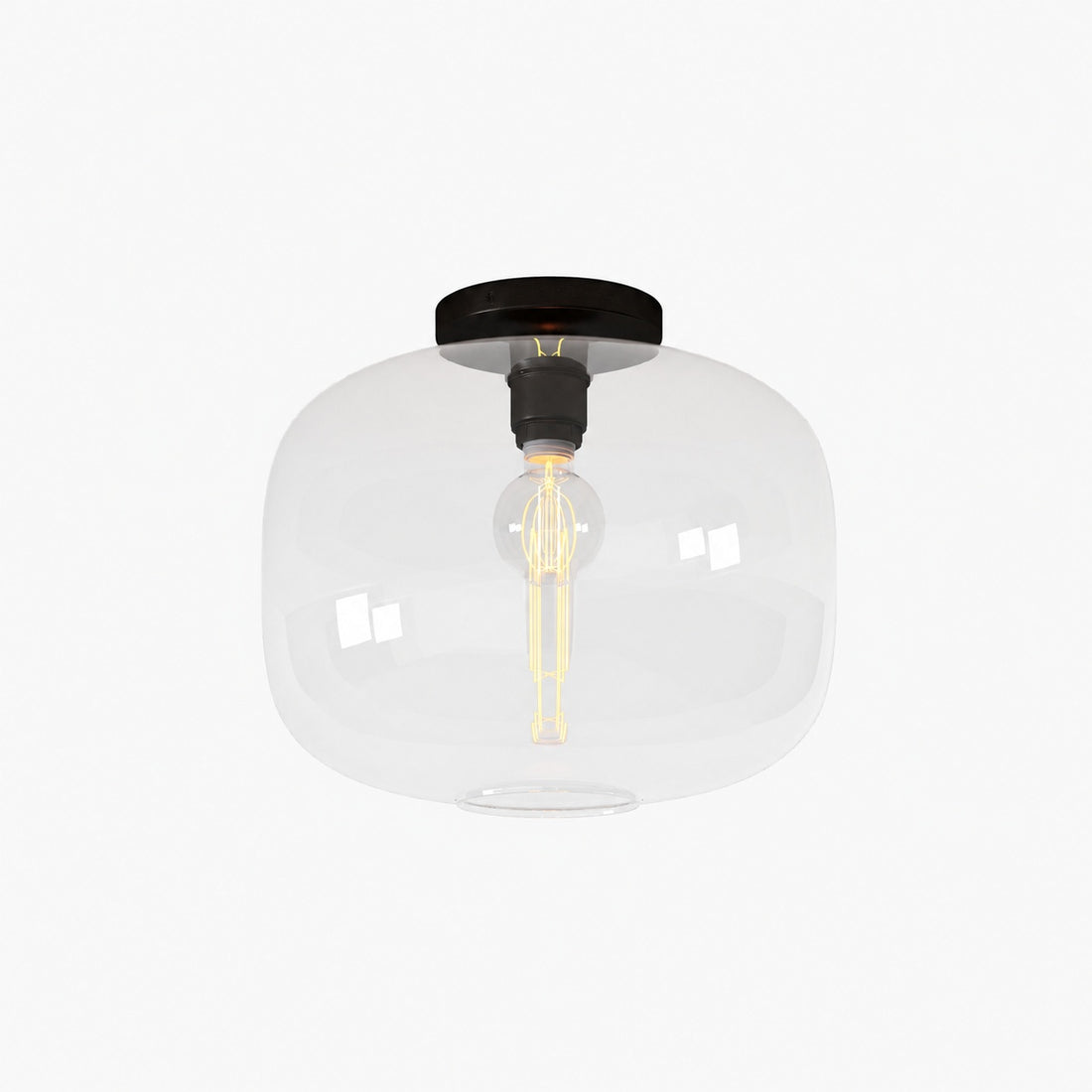 Lumivelle Sculptural Flush Mount Light – Modern Glass Ceiling Lamp