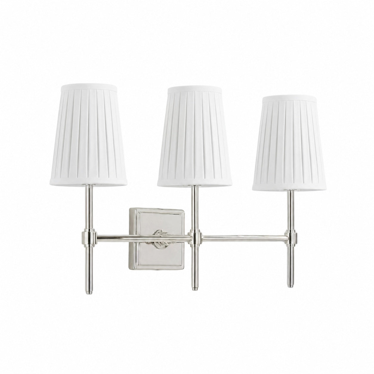 Derlina White Linen Shades Wall Lamp – Retro Metal Multi-Head Lighting Fixture