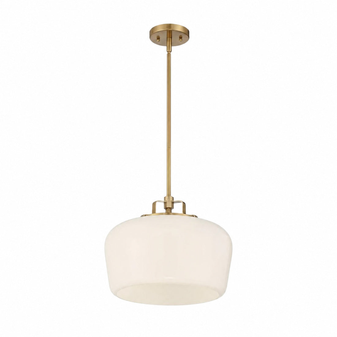 Lirra Opal Glass Pendant Light - Modern Adjustable Metal Drop for Kitchen and Dining