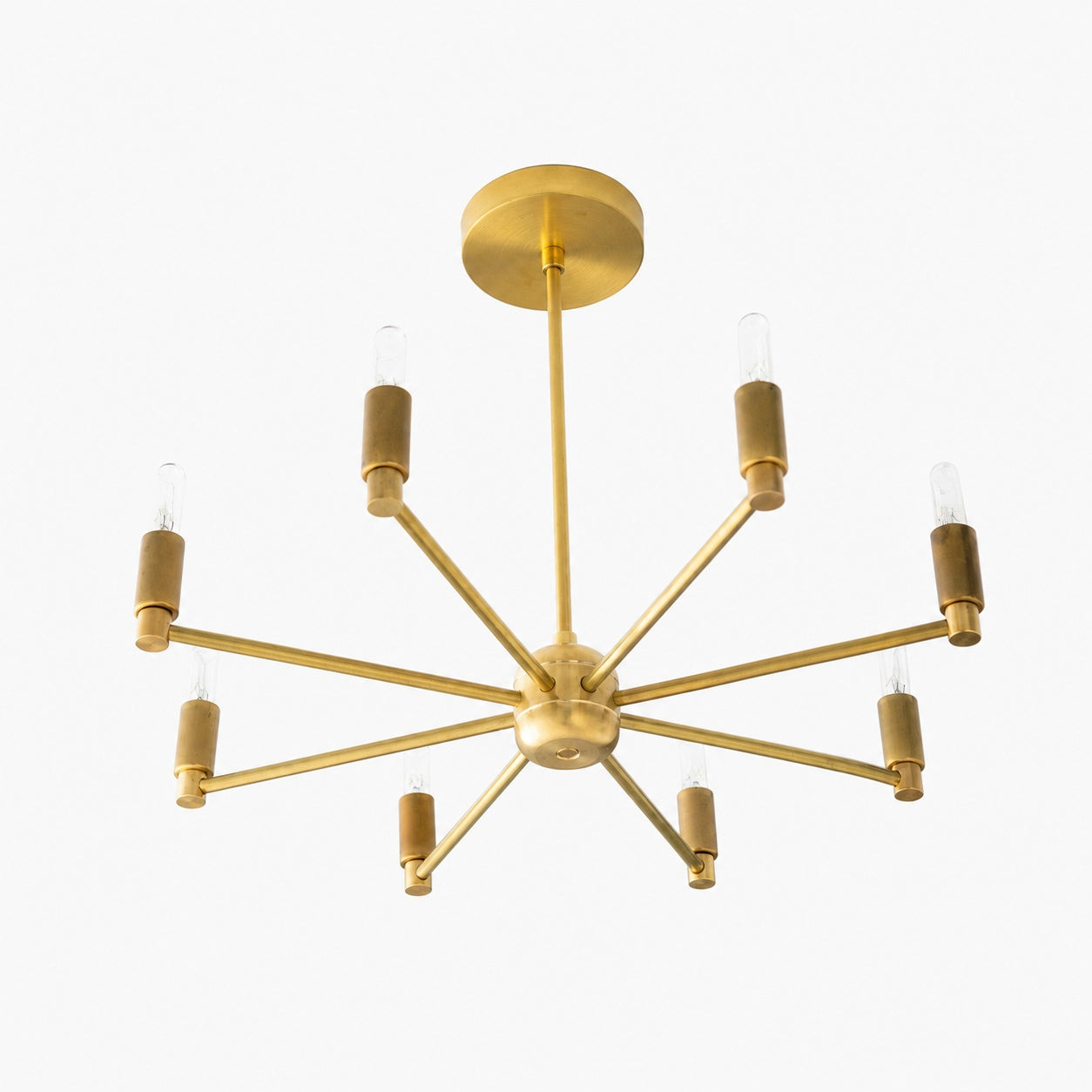 Mobilux Line Modern Chandelier - 8 Arm Mid Century Hanging Light