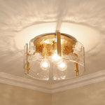 Load image into Gallery viewer, Modern Drum Water Ripple Ceiling Light - Glass Flush Mount Light

