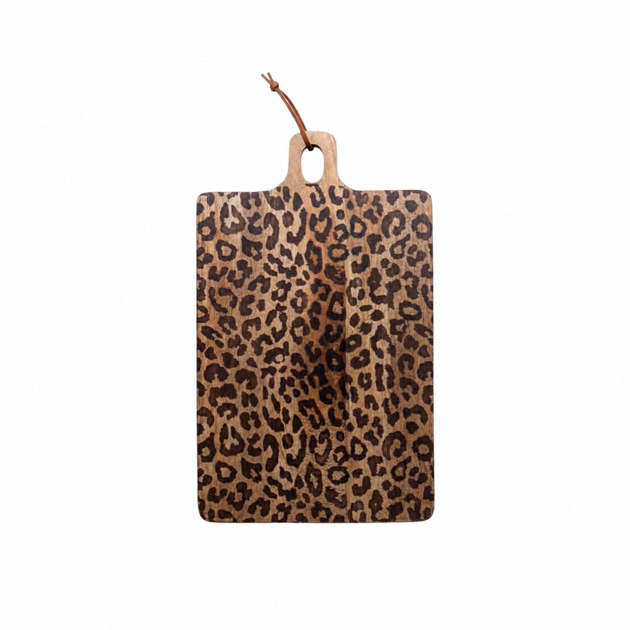 Lepwood Premium Leopard Print Sapele Wood Chopping Serving Board for Table Styling and Entertaining