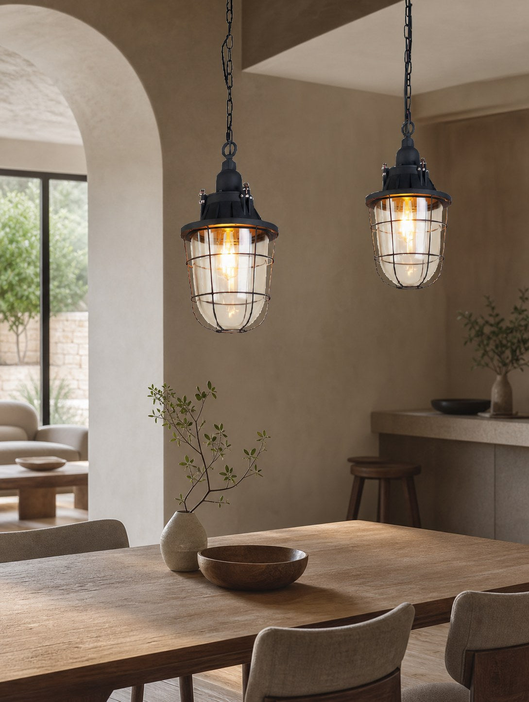 Bulkhead Cage Pendant Light