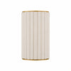 Duova Scalloped Wall Lamp - Antique Brass with Linen Fabric Suitable for Living Room and Bedroom