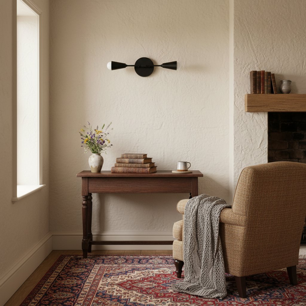 Lumen Dual-Conical Modern Wall Sconce – Minimalist Vanity & Hallway Lighting